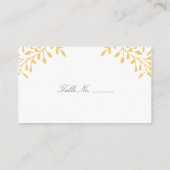 マスタードイエローシークレット庭園の結婚式座席表 プレイスカード (裏面)