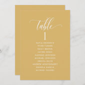 マスタードイエローシーティングプランカード（ゲスト名あり） (正面/裏面)