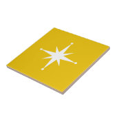 マスタードイエロースターバストミッドセンチュリーモダンレトロ タイル (側面)