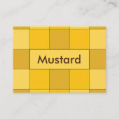 マスタードイエローチェッカーボードマスタード 名刺 (正面)