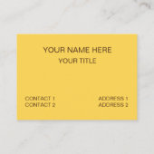 マスタードイエローチェッカーボードマスタード 名刺 (裏面)