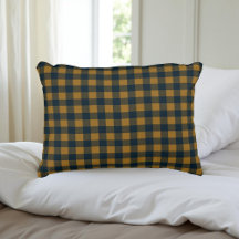 マスタードイエローバッファロー素朴プレイドパターンデコール