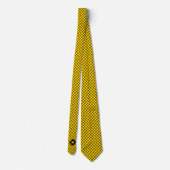 マスタードイエローパグパターン ネクタイ (裏面)