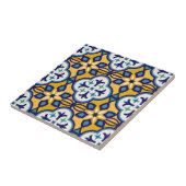 マスタードイエローパターングリーン金ゴールドテクスチャタイル タイル (側面)