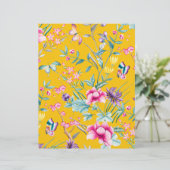 マスタードイエローフラワースクラップブック紙 (スタンド正面)