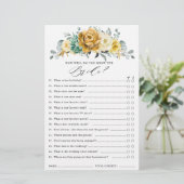 マスタードイエローフローラセージブライダルシャワーゲーム (スタンド正面)