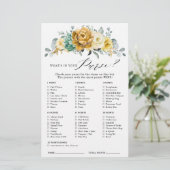 マスタードイエローフローラセージブライダルシャワーゲーム (スタンド正面)