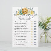 マスタードイエローフローラセージブライダルシャワーゲーム (スタンド正面)