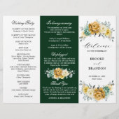 マスタードイエローフローラセージ緑3つ折プログラム (正面)