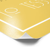 マスタードイエローミニマリストシーティングチャートプリント フォトプリント            (角)