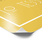 マスタードイエローミニマリストシーティングチャートプリント フォトプリント            (角)