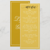 マスタードイエローミニマリストメニュー プログラム (正面/裏面)