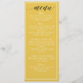 マスタードイエローミニマリストメニュー プログラム (正面)