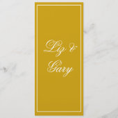 マスタードイエローミニマリストメニュー プログラム (裏面)