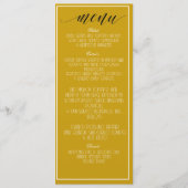 マスタードイエローミニマリストメニュー プログラム (正面)