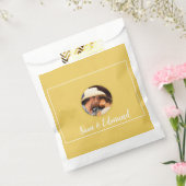 マスタードイエローミニマリスト – 写真 – サンキューカード フェイバーバッグ (封をした状態)