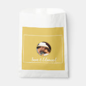 マスタードイエローミニマリスト – 写真 – サンキューカード フェイバーバッグ (正面)