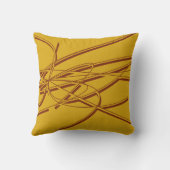 マスタードイエローモダン抽象芸術 クッション (裏面)