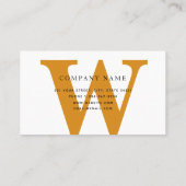 マスタードイエローモノグラムのミニマモダンリスト 名刺 (裏面)