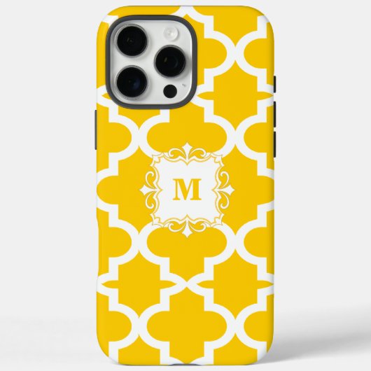 マスタードイエローモロッコタイルパーソナライズされたiPhone Case-Mate iPhoneケース (裏面)