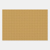 マスタードイエロー抽象芸術パターンラッピング紙 ラッピングペーパーシート (正面3)