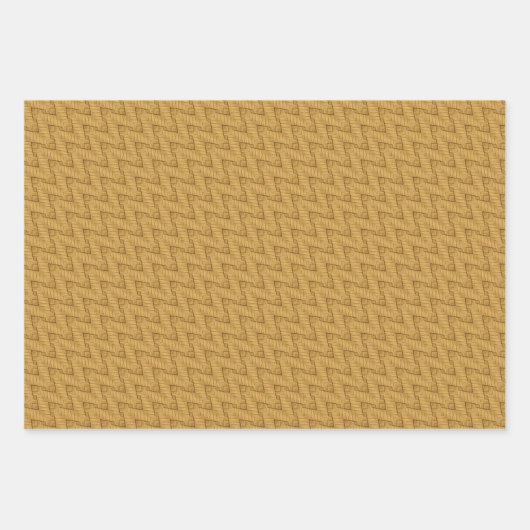 マスタードイエロー抽象芸術パターンラッピング紙 ラッピングペーパーシート (正面3)