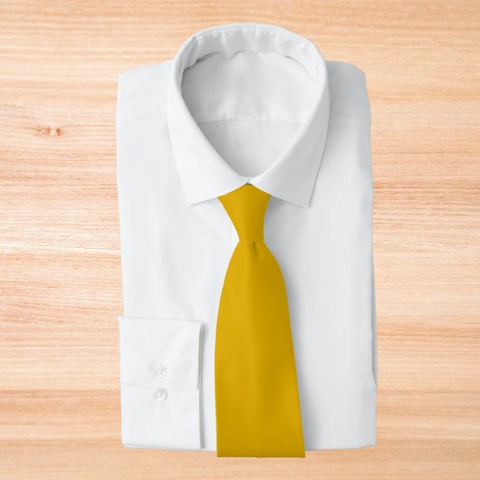 マスタードイエロー無地のカラー ネクタイ