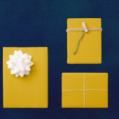 マスタードイエロー無地のカラー ラッピングペーパーシート