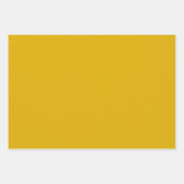 マスタードイエロー無地のカラー ラッピングペーパーシート (正面2)