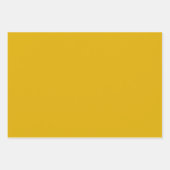 マスタードイエロー無地のカラー ラッピングペーパーシート (正面2)