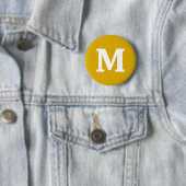 マスタードイエロー無地のカラー 缶バッジ (インサイチュ)
