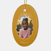 マスタードイエロー赤面ピシンプルンクオーナメント セラミックオーナメント (左)