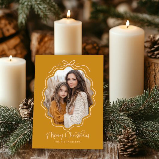 マスタードイエロー赤面ピンクウェーレトロ写真 シーズンカード