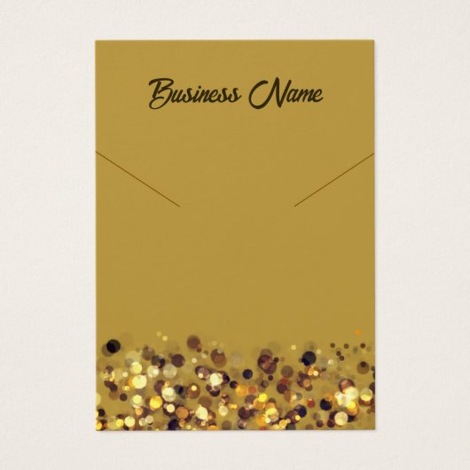 マスタードイエロー金ゴールドQRコードネックレス表示カード (正面)