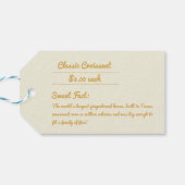 マスタードイエロー&クリームベーカリーエレガント包装 ギフトタグ (裏面横)