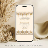 マスタードイカットオールインワンアナンドKarajシーク結婚ズ 招待状