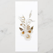 マスタードウォーター色のフローラ結婚のディナーメニュー メニュー (裏面)