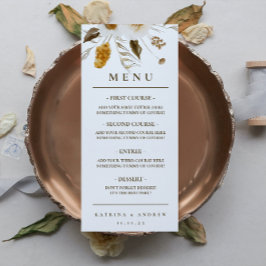 マスタードウォーター色のフローラ結婚のディナーメニュー メニュー