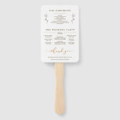 マスタードウォーター色フローラ結婚式 プログラムファン ハンドファン (裏面)