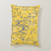マスタードエレガントイエローにワイルドフラワー  アクセントクッション (裏面(縦))
