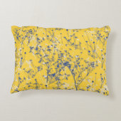 マスタードエレガントイエローにワイルドフラワー  アクセントクッション (裏面)