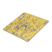 マスタードエレガントイエローにワイルドフラワー タイル (側面)