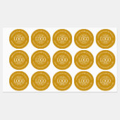 マスタードエレガントイエロービジネスロゴプロモーション ラベル (シート)