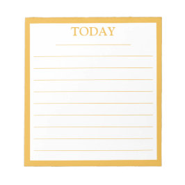 マスタードエレガントイエローフレーム今日リストする ノートパッド