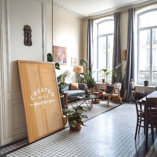 マスタードエレガントクリスチャン引用文 ポスター