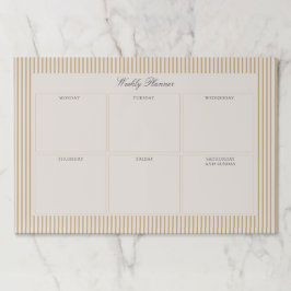 マスタードエレガントラージストライプのアウェイ紙パッド ペーパーパッド