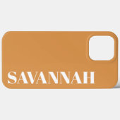 マスタードエレガント名パーソナライズされたのシンプル Case-Mate iPhoneケース (裏面 (横))