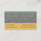 マスタードオークレグリーングレーブラックテクスチャアートパターン 名刺 (裏面)