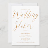 マスタードオークレスクリプト男女兼用ウェディングシャワー 招待状 (正面)