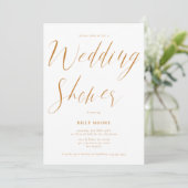 マスタードオークレスクリプト男女兼用ウェディングシャワー 招待状 (スタンド正面)